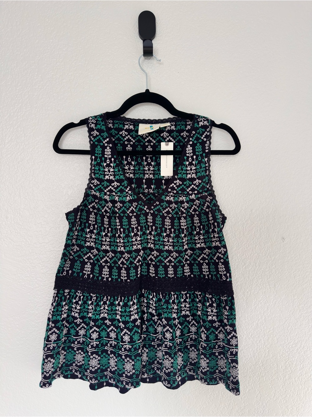 NEW NWT Anthropologie Maeve Cammie Embroidered Peplum Top - Picture 3 of 8